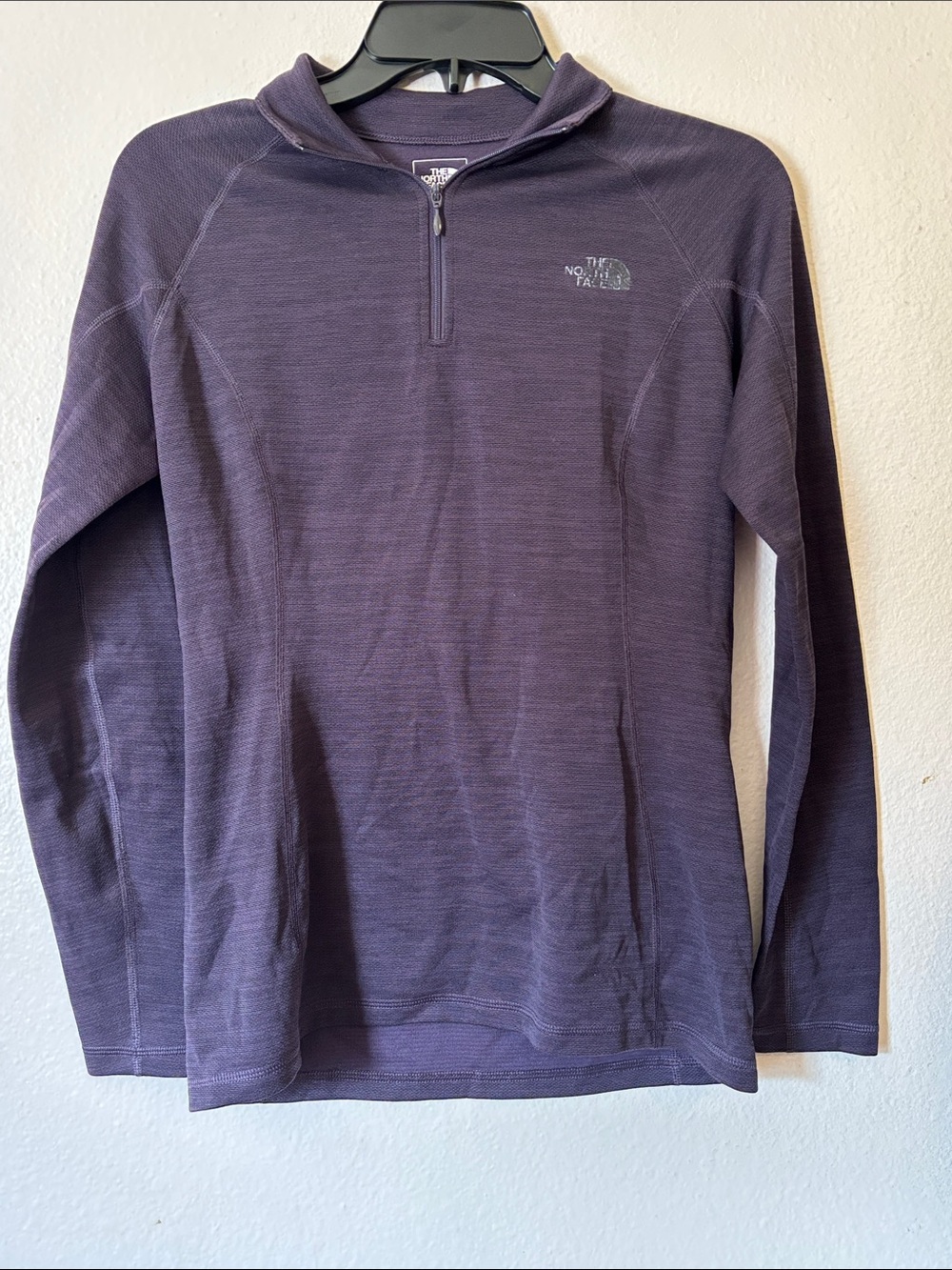 The North Face Women's Dark Purple Long Sleeve Athletic Shirt, Size M